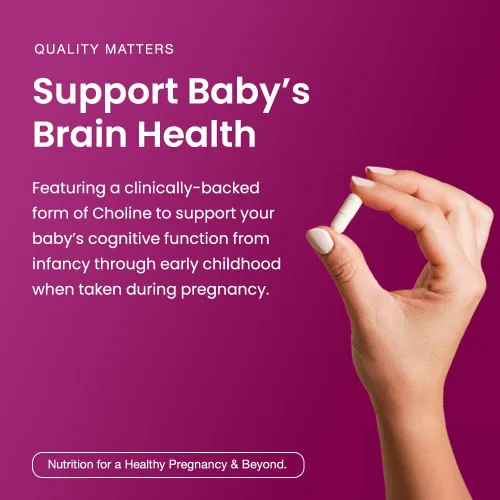 Vista 6 de Mother's Promise Colina prenatal 550mg con VitaCholine®, 120 cápsulas veganas