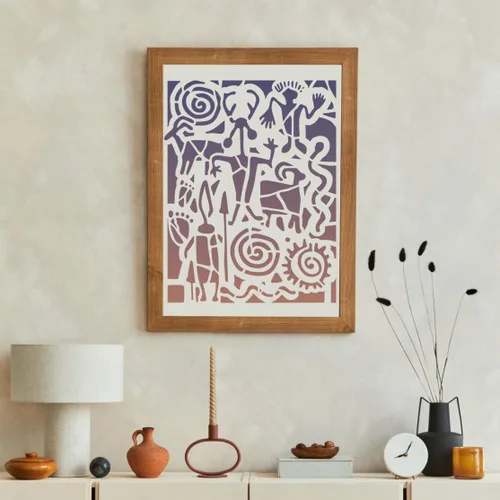 Vista 3 de Plantillas para manualidades, plantillas de textura reutilizables, plantilla geométrica para pintar en madera, muebles, tarjeta, lona, papel, álbum