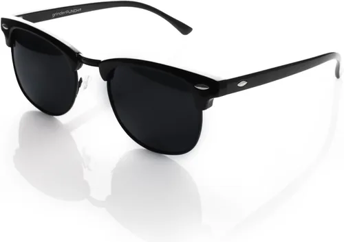 Vista 5 de grinderPUNCH Gafas de sol polarizadas súper oscuras semi sin montura para hombres y mujeres, 70s 80s, gafas de sol vintage para hombres y mujeres