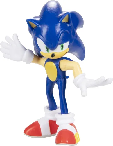 Vista 2 de Sonic The Hedgehog Figura de acción de 2.5 pulgadas, juguete coleccionable de Sonic moderno