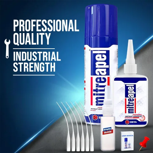 Vista 3 de MITREAPEL Pegamento CA con activador (0.80 oz - 3.30 fl oz) Adhesivo de cianoacrilato profesional instantáneo y acelerador de súper pegamento