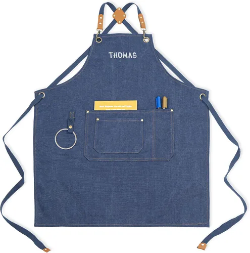 Vista 10 de Delantales de lona para mujeres y hombres, delantal de chef personalizado, para taller, cocina, carpintería, jardinería, camarero