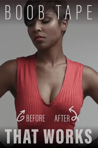 Vista 3 de Cinta adhesiva para pechos con cubiertas de pezones, brasier de cinta de levantamiento de senos, cinta de elevación para uso con vestido sin