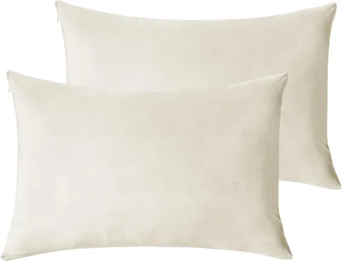 Vista 18 de StangH - Funda de almohada de terciopelo suave, 1 pieza Hidden Zipper, Skin Friendly, for Sleep and Relax, Neutral Home Decor, Sofa, Living Room