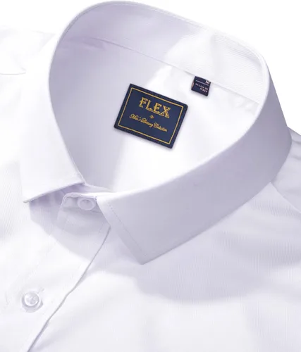 Vista 3 de Alimens & Gentle Camisas de vestir para hombre, sin arrugas, de manga larga, elástica, formal, con botones, con bolsillo