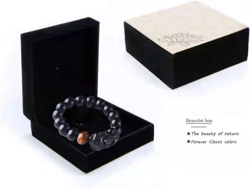Vista 40 de Pulsera de obsidiana negra, pulsera de obsidiana negra Feng Shui para mujeres y hombres, pulsera elástica de obsidiana con piedra de ojo de tigre