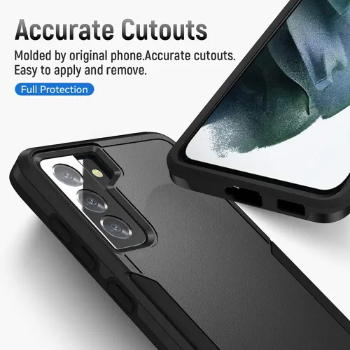 Vista 5 de Funda para Samsung Galaxy S21 (no para S21 Plus y S21 Ultra), resistente, a prueba de golpes, de grado militar, soporte de carga inalámbrica