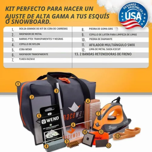 Vista 2 de Kit de Afinación de Cera de Esquí y Snowboard RaceWax Diamond