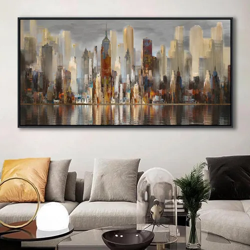 Vista 18 de Mofutinpo Arte de Pared de Árbol Rojo en Blanco y Negro Impresión en Lienzo Cuadro Paisaje de Árbol Rojo Grande Obra de Arte Moderna para Sala
