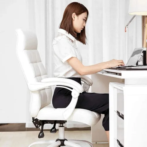 Vista 2 de Sillón elevador para muebles, silla ejecutiva, reclinable, reposapiés ergonómico, oficina (con reposapiés)