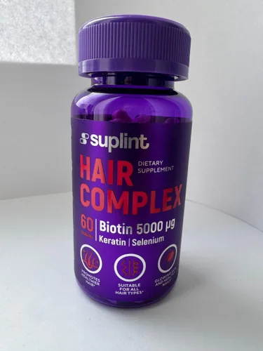Vista 2 de Complejo vitamínico capilar con biotina 5000mcg, queratina, selen, zink Suplemento para el crecimiento del cabello con vitamina A, C, D, E, B12