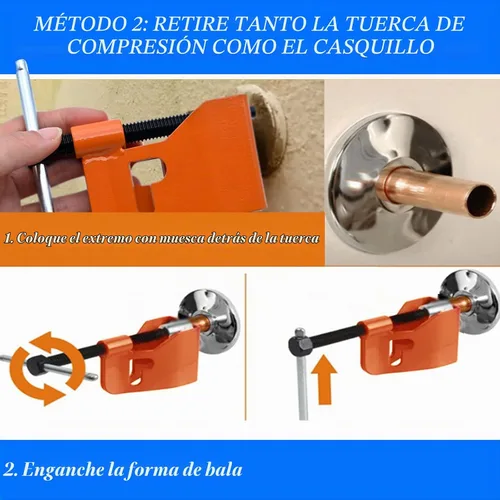 Vista 5 de Herramienta extractor de manguito de compresión para quitar tuercas