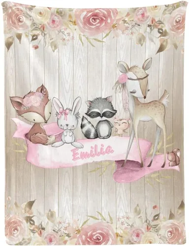 Vista 11 de Manta de bebé personalizada de príncipe elefante, manta personalizada para guardería, 30 x 40 pulgadas, para bebé, niño y niña, con nombre para baby