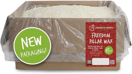 Vista 8 de American Soy Organics - 1 libra de perlas de cera de soya Freedom para hacer velas - Cuentas de soja para microondas - Cera de pilar premium