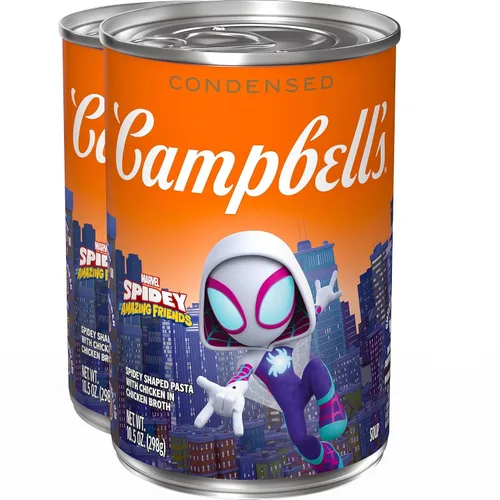 Vista 23 de Campbell's Sopa condensada para niños, pasta de Disney Princess Cool Shapes con pollo en caldo de pollo, lata de 10.5 onzas (paquete de 4)