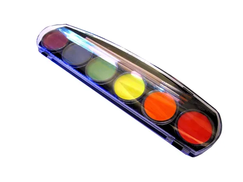 Vista 2 de Pintura neón para rostro y cuerpo (estilo de maquillaje), juego de pintura ultravioleta fluorescente con luz negra, 6 colores muy brillantes con 3