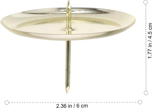 Vista 6 de 10 Uds. Pilar de metal vela placa de fijación de vela soporte soporte de metal soporte de candelita soporte de candelita ornamento para el hogar