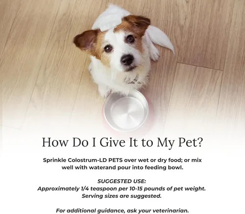 Vista 3 de Nutrición para mascotas aprobada por veterinarios, para perros y gatos, calostro bovino liposomal, rico en inmunoglobulinas (25%+), apoyo