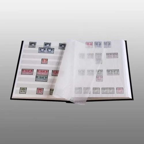 Vista 5 de Prophila stockbook 60 Lados blancos Acolchado con estuche rojo