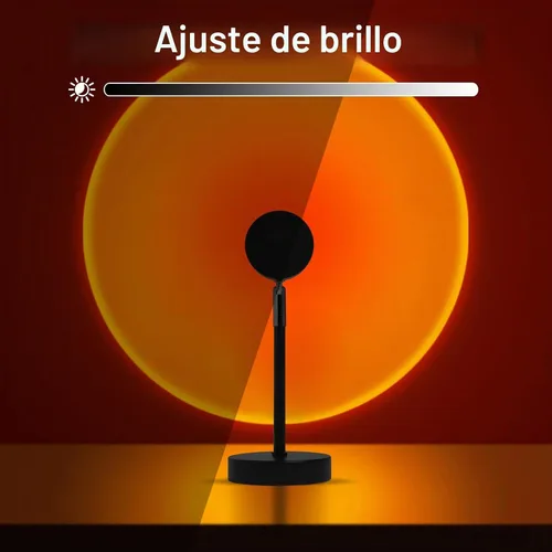 Vista 3 de Proyector de lámpara LED de puesta de sol, iluminación de estado de ánimo con cambio de 21 colores mediante aplicación y control remoto, iluminación