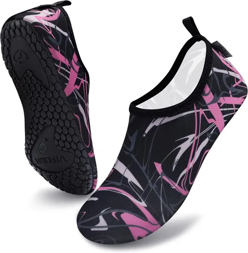 Vista 2 de VIFUUR - Zapatos para deportes acuáticos, calcetines acuáticos, de secado rápido, para yoga, con sensación de andar descalzo, sin cordones
