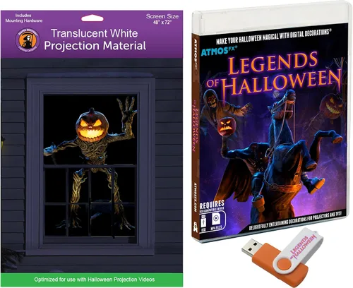 Vista 17 de Reaper Brothers® Kit de decoración digital de Halloween incluye 8 efectos de video AtmosFX® para Halloween Plus pantalla de proyección holográfica