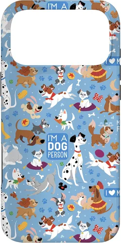 Vista 22 de Disney Funda azul para iPhone 17 con texto en inglés "Dogs I'm a Dogperson