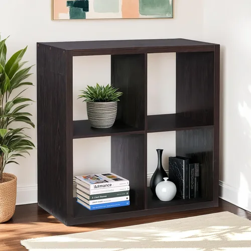 Vista 5 de Linon Home Decor Linon Dawes 4 gabinetes de almacenamiento de cubos de café expreso