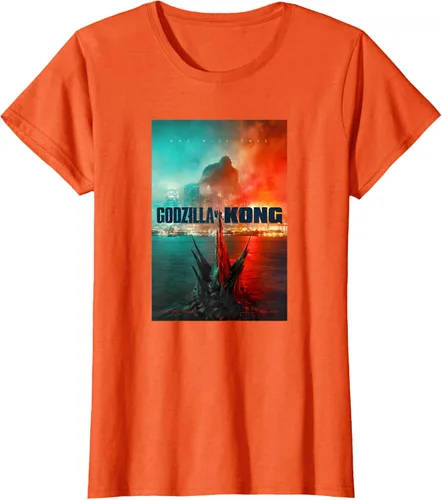 Vista 39 de Godzilla vs Kong - Camiseta oficial con póster, Negro