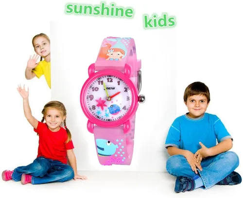 Vista 2 de Kids Gift Reloj impermeable de dibujos animados 3D para niñas, regalos para niñas de 3 a 8 años