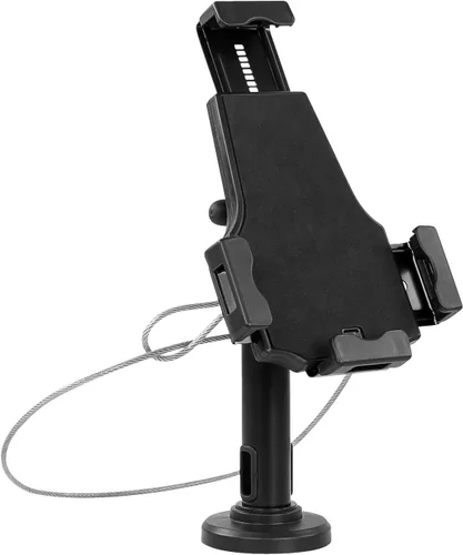 Vista 2 de Mount-It! Soporte universal para quiosco POS para tablet con bloqueo de cable y soporte de montaje en pared, abrazadera ajustable para tabletas