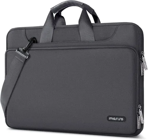 Vista 9 de MOSISO 360 Bolsa Protectora para Laptop de Hombro Compatible con MacBook Air de 13 pulgadas M4 M3 M2 M1 2025-2018/Pro M2 M1 2025-2016, Funda