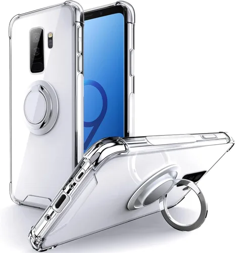 Vista 8 de Silverback Funda transparente para Galaxy S9 con soporte de anillo, amortiguador de golpes protector a prueba de golpes para Samsung Galaxy S9