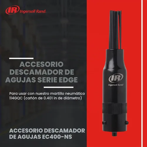 Vista 2 de Ingersoll Rand Edge Series EC400-NS Accesorio Descamador de Agujas, S