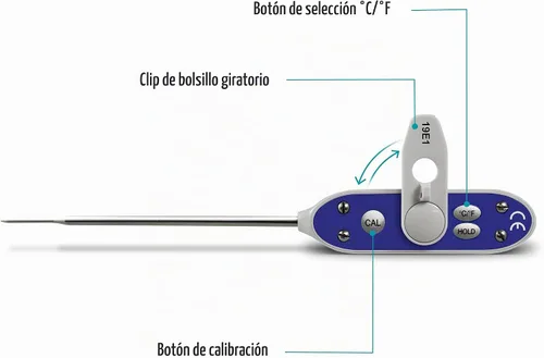 Vista 4 de DeltaTrakessentials 11063 FlashCheck Jumbo Display Auto-Cal Termómetro de Sonda de Aguja