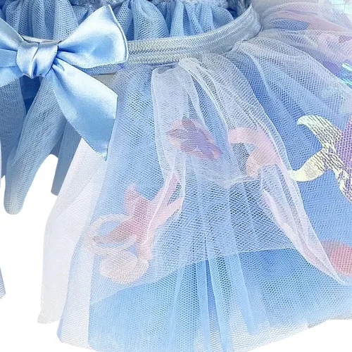 Vista 3 de Conjunto de disfraz de hadas para niñas con alas, tutú de hadas y diadema