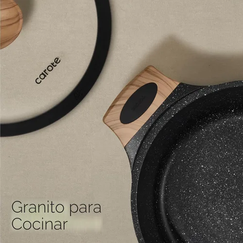 Vista 7 de CAROTE Juego de 26 piezas de ollas y sartenes antiadherentes, juego de utensilios de cocina ollas y sartenes de inducción, cocina antiadherente
