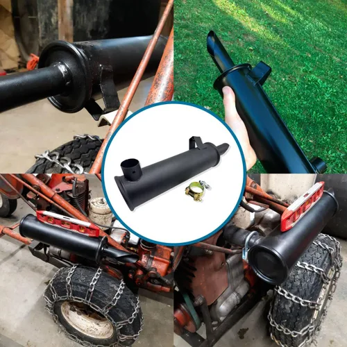 Vista 8 de 237550 237550S Silenciador de motor de escape 105-296 para tractores de jardín Cub Cadet, Kohler K241, K301 y K321 393840-R91, IH-393840-R91