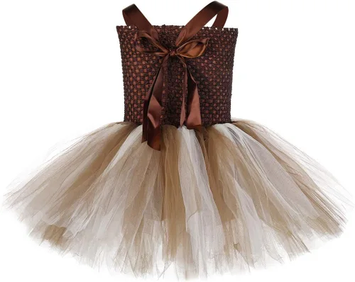 Vista 4 de Tutu Dreams Disfraces de animales de Halloween para niños y niñas de 1 a 10 años, reno, jirafa, tigre con diadema, ropa de disfraces de Halloween