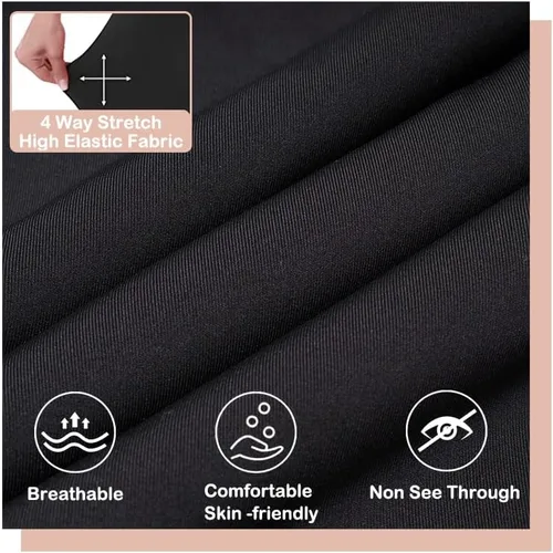 Vista 7 de Pantalones de yoga para mujer, cintura alta, pantalones de yoga negros para mujer, leggings rectos sueltos, cómodos, modales, pantalones largos