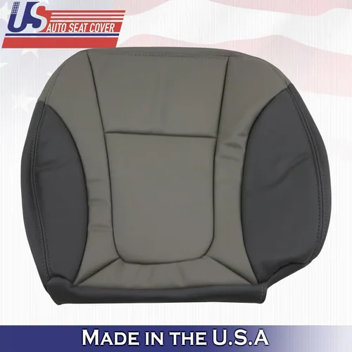 Vista 5 de U.S.AutoSeat- Funda compatible con Chevy Trailblazer 2002 a 2004, parte inferior delantera de piel, 2 tonos, gris