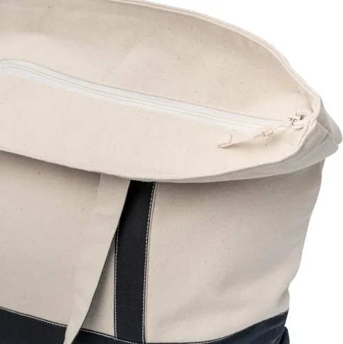 Vista 2 de Bolsas de lona extra grandes con cremallera, 22 pulgadas, resistente, con cremallera superior, con cremallera, 100% algodón orgánico, resistentes