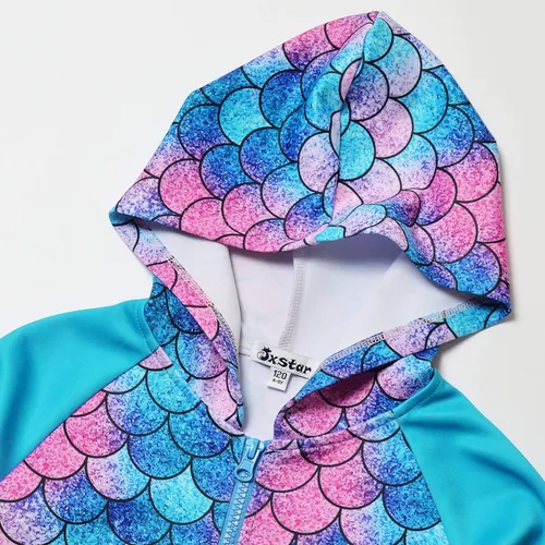 Vista 3 de Sudadera con capucha para niñas con cremallera y bolsillos