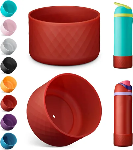 Vista 28 de Airboat 2 botas de silicona para botella de agua Owala de 24 onzas, funda protectora antideslizante para botellas de acero inoxidable, aptas