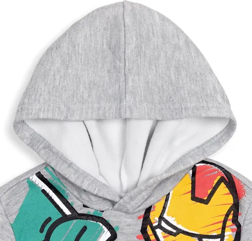 Vista 2 de Marvel Avengers Hulk Thor Spider-Man Basics - Sudadera con capucha para niños pequeños a grandes
