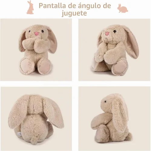 Vista 3 de TCBunny - Conejo de peluche para dormir de 11", para niñas, niños y bebés, juguetes de Pascua, Coco (Beige)