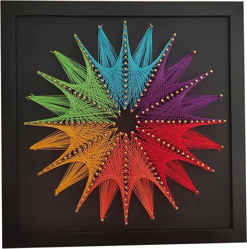 Vista 10 de EYANKUNG Kit de Arte de Cuerdas 3D DIY para Manualidades para Adultos Principiantes, Regalo Único para Mujeres (Nido de Pájaro 12 x 12 pulgadas)