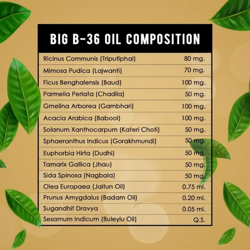 Vista 3 de Aceite de masaje Big B-36 Pechos 6 Paquetes 3.4 fl oz por botella, mejora el tamaño y la forma de los pechos