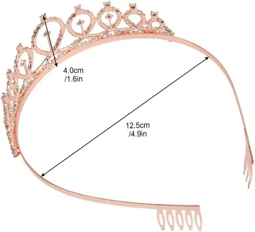 Vista 3 de CIEHER Kit de banda de cumpleaños y tiara de cumpleaños, coronas de cumpleaños para mujer, corona de cumpleaños, tiaras de cumpleaños, regalo