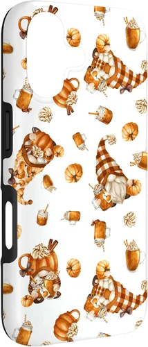 Vista 3 de Autumn Pumpkin Spice Motif for Thanksgiving Cute Fall Gnome Case for iPhone 17